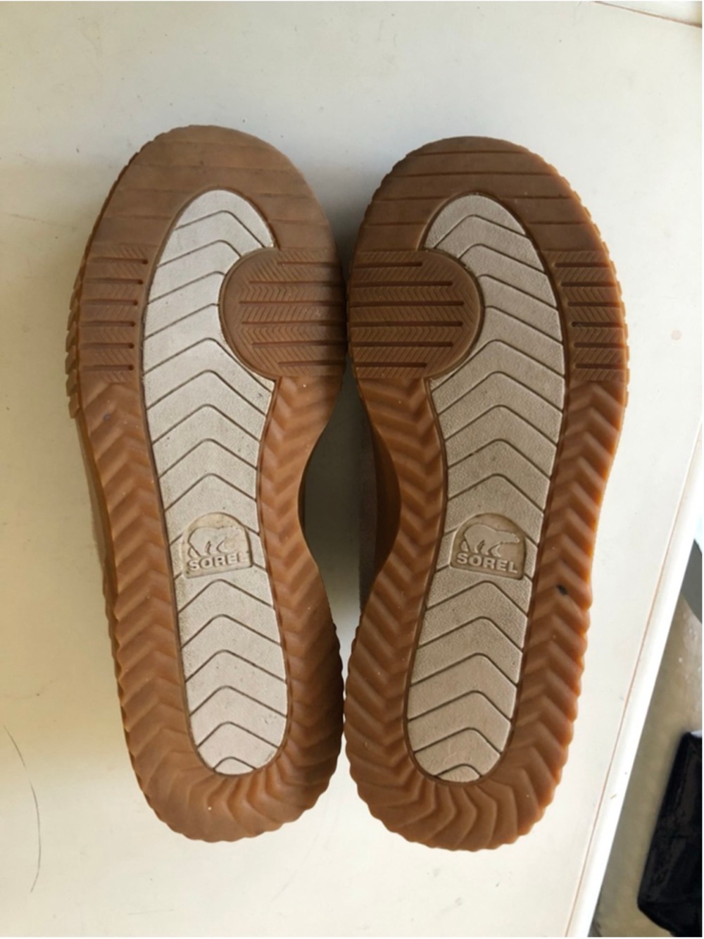 Size 8.5 Sorel Ona Ave Tan Suede Slip On Shoes Gorpcore Earthy Sporty Eco - Picture 5 of 12